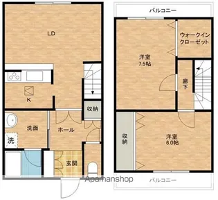 モンシェリ【109号室】の間取り