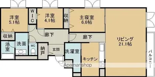 リアライズ松陰Ⅵ(リアライズマツカゲシックス)【109号室】の間取り