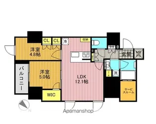 ザ・パークハビオ横浜関内【4階】の間取り