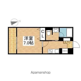 フレールコート東別院【6階】の間取り