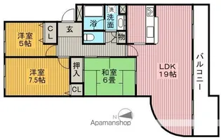 ヴェリテ上野東【1階】の間取り
