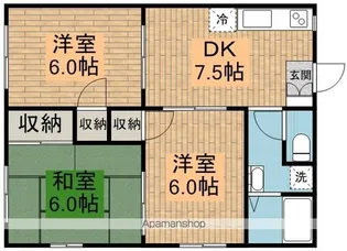 タウニィ内田B棟【101号室】の間取り