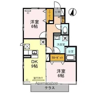 エトワールNIIZA【1階】の間取り