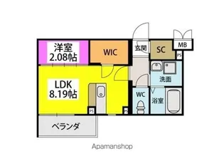 レジデンシャルジェム井尻【5階】の間取り