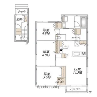 HEBEL MAISON DUO【2階】の間取り