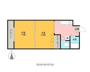 イーグルハイツ錦町【2階】の間取り