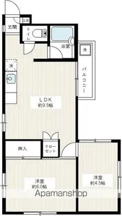 ドルフ本町B棟【203号室号室】の間取り