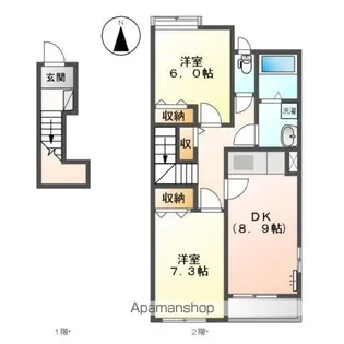 プラタナス【2階】の間取り