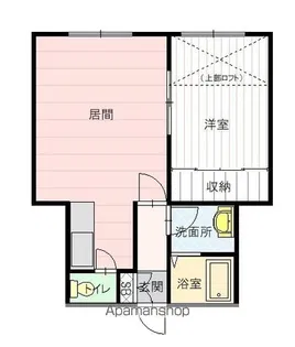 ウエストE【203号室】の間取り