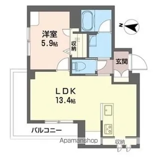 アルバスギナミ【201号室】の間取り