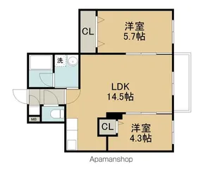センチュリー信濃【3階】の間取り