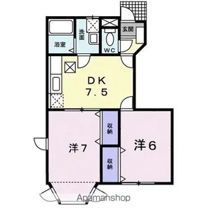 コーポ恵【1階】の間取り