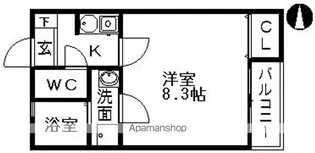 リブレア三番町【1階】の間取り