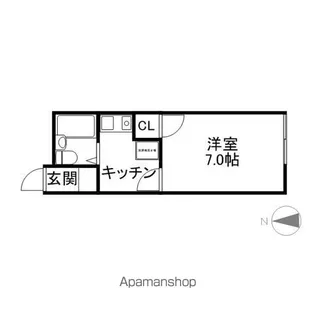 ハイツ湖南【2階】の間取り