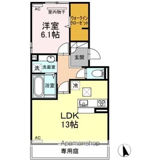 ジャンティーユII A棟【1階】の間取り