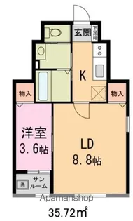 FERIO万代【1階】の間取り