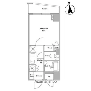 KDXレジデンス早稲田鶴巻【4階】の間取り