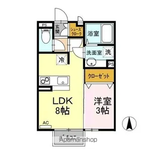 ALICE GARDEN NAKAJIMA C【2階】の間取り