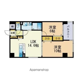 藤8番館【8階】の間取り