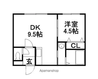 パークスクエア円山公園【105号室】の間取り