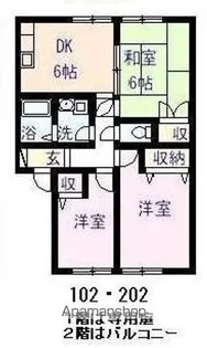 シックコーポ晴海【102号室】の間取り