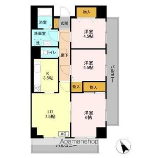 オーシャンビュー弐番館【1階】の間取り