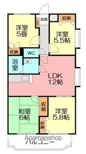 アゼリアコート【2階】の間取り