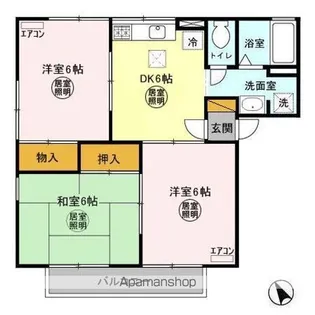 サングレース吉野【1階】の間取り