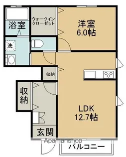 サンライズ黒木【105号室】の間取り