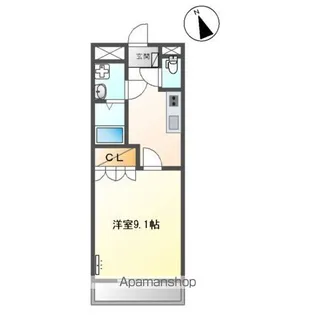 エスポアール郷【3階】の間取り