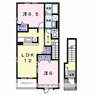 ベル・ソレイユ A【201号室】の間取り