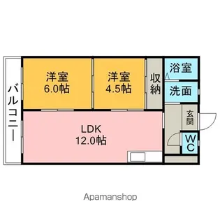タウンマンション【203号室】の間取り