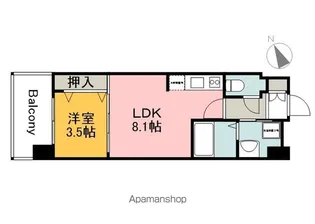 セクション舟入【3階】の間取り