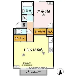 コーポ・シャルン【2階】の間取り