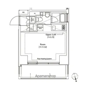カスタリア中延【10階】の間取り