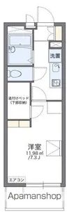 レオパレスルキアス【308号室】の間取り