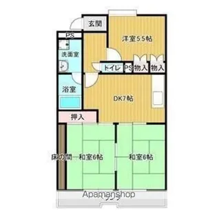 ガーデンハイツエクレール【1階】の間取り