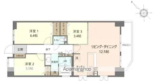 パークテラス横浜ベイ【11階】の間取り