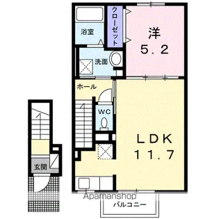 エスポワール B【2階】の間取り