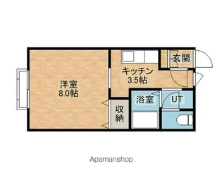 北海道江別市文京台【アパート】の間取り