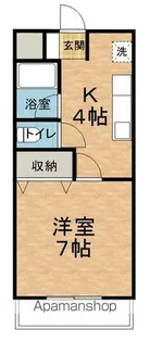 ハイツ安曇野2【205号室】の間取り