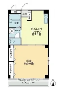 フィネス新開【1階】の間取り