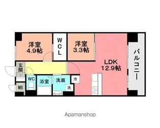 フローリィ279【401号室】の間取り