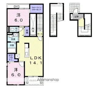 ミルキー ウェイ稲月【3階】の間取り