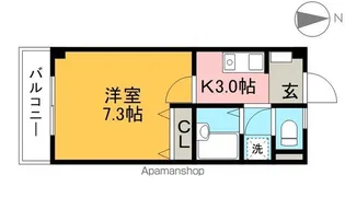 ヴィラ・アンソレイエ鴨部【2階】の間取り