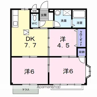 メープルファーム照山Ⅰ【1階】の間取り