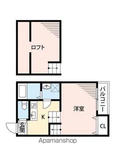 シェンヌ箱崎【102号室号室】の間取り