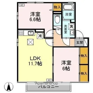 ビリーブ【1階】の間取り