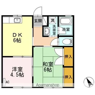 コンフレール末武【1階】の間取り