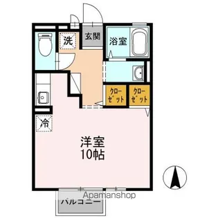 カーム・ハイツ【205号室】の間取り